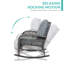 Chaise berçante d'extérieur en osier / rotin avec coussins-1415068349