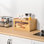 Bread Box for Kitchen Counter Large Capacity Bamboo Storage Container Natural