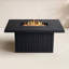 Calvin 52" Rectangle Metal Propane Fire Pit Table With Hidden Tank in Black Coral by Real Flame-1609667016