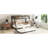 Black Metal Twin Over Full Bunk Bed With Trundle - Solid Quality, Silent Movement, Storage Benefit, Guardrail Protection, Simple Setup Frame, No Noise From Slats, Under Reinforced Bottom, Easy To-556503443