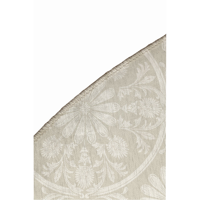 Daisy Tile Outdoor Area Rug, Round 5'