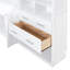 Grand lit escamotable mural avec placard, tiroirs et tablettes