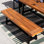 Banc de jardin en bois Myriam