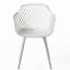 Chaise coquelicot pour patio d'extérieur - Blanc, polypropylène, étable et mobilier de style contemporain-1045395796