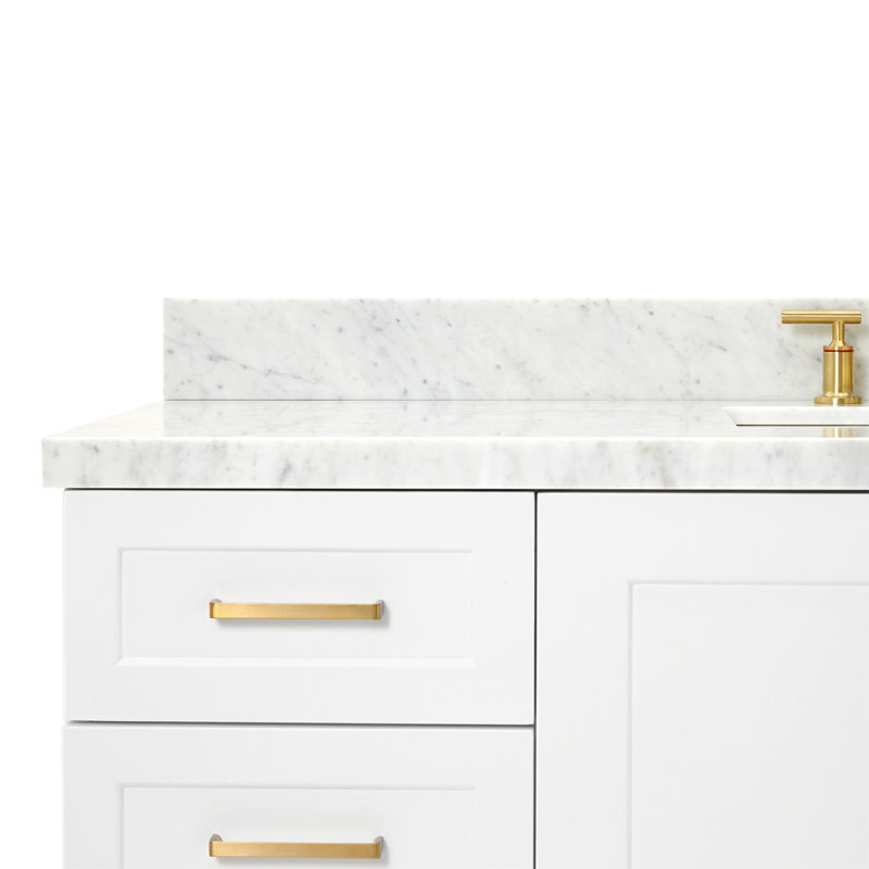 ARIEL TAYLOR 61 IN RECTANGLE SINK VANITY, Rectangle, White