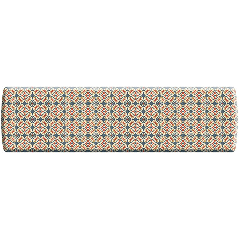 Tapis anti-fatigue Designer Comfort, 30 po x 108 po, Mélange bleu / orange