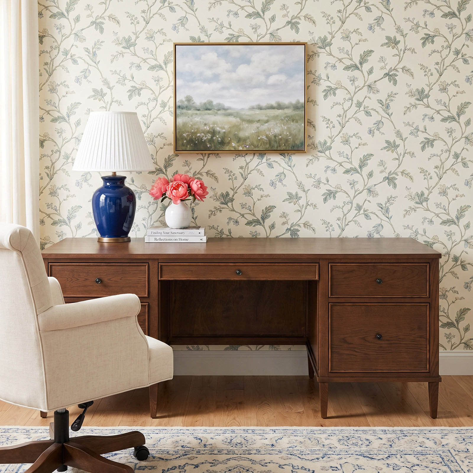 70.9 " Writing Desk, Walnut