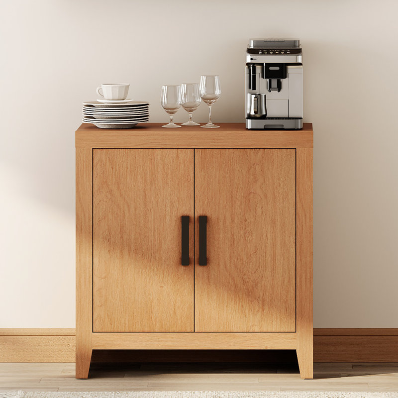Buffet Cabinet With Storage, Kitchen Sideboard Cabinet With Door And Adjustable Shelf, Modern Farmhouse Credenza Wood Coffee Bar Table For Kitchen, Dining Room, Living Room