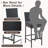 Set of 2 30" Outdoor Wicker Bar Stools with Cushion, Aluminum Frame-66888721-66888722