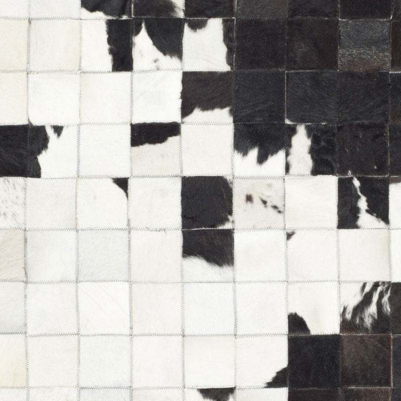 Emilie Abstract Cowhide Hand Woven Area Rug, Rectangle 152 x 244 cm
