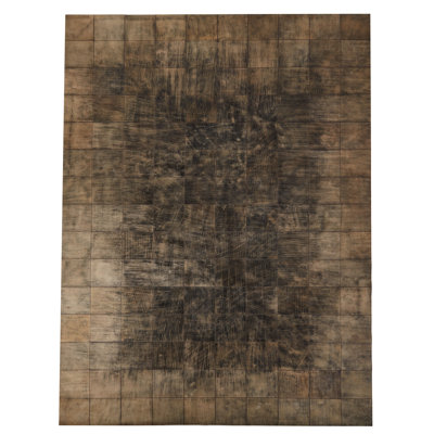 Tova Geometric Leather Area Rug