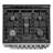 Cosmo 30 in. Nebula Collection 5.0 cu. ft. Gas Range, 5 Burners, Rapid Convection Oven, Cast Iron Grates in Stainless Steel