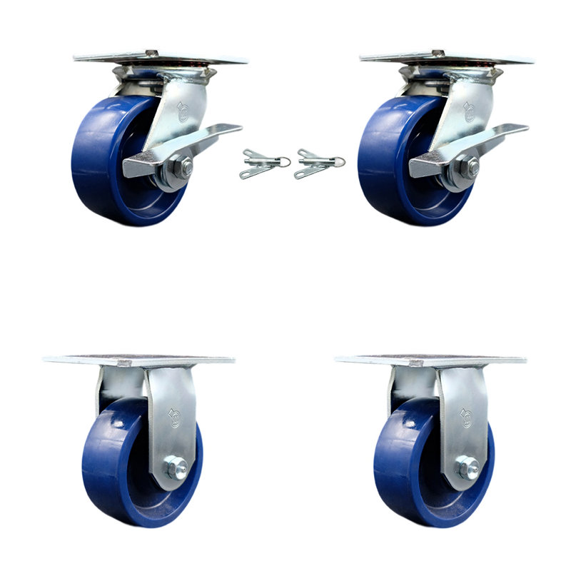 4 Piece Solid Poly Caster Set