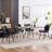 Upholstered Dining Chairs Faux Leather Side Chair With Metal Frame-2123006436