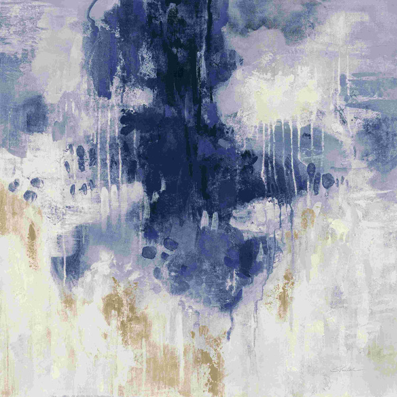 Bleu pluvieux, H 12 po x l 12 po, Non, Toile tendue