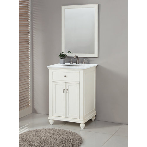 Beachcrest Home Pruitt 24'' Single Bathroom Vanity with Top & Reviews ...