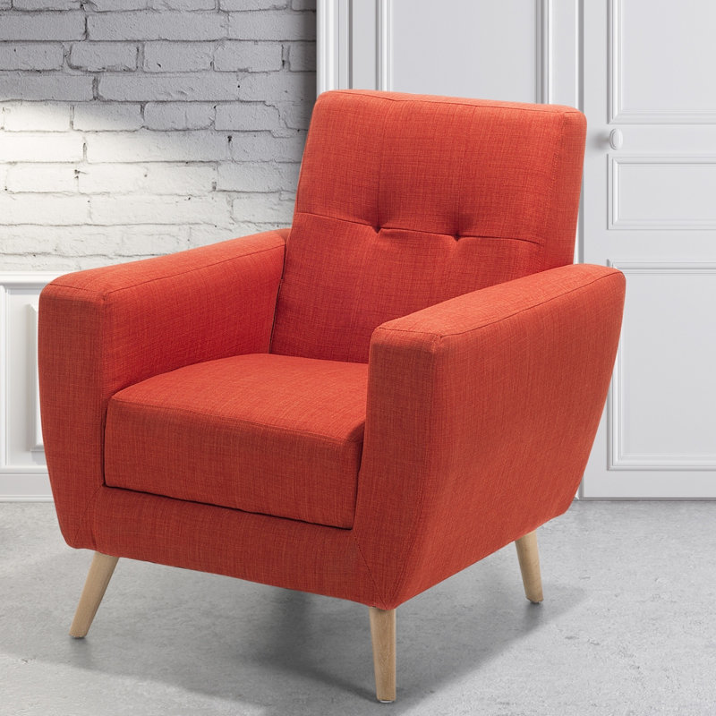 Hayden Upholstered Armchair, Red