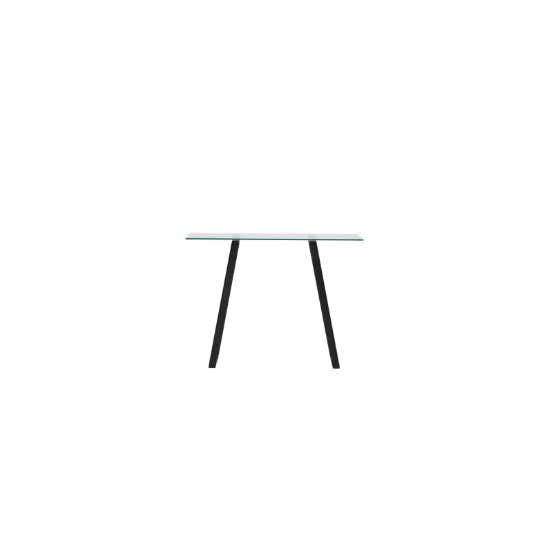 Daimarely 40cm Glass Top Console Table