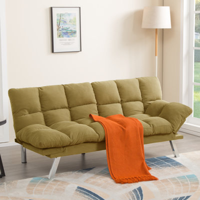 Lit multifonctionnel en velours côtelé de couleur jaune, idéal pour les salons, appartements de remplissage et de haute qualité jaune, cadre stable allongé et confortable