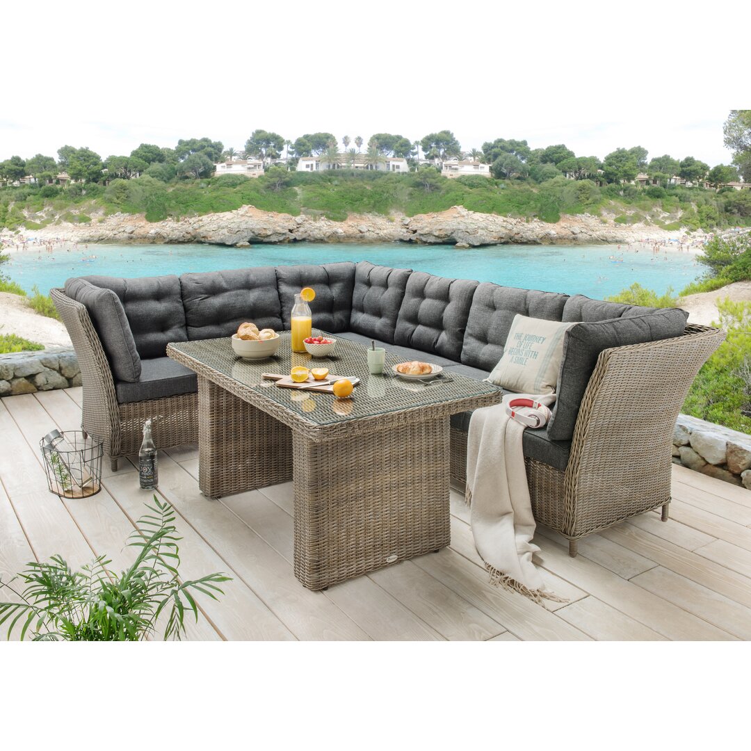 6-Sitzer Lounge-Set Luff aus Rattan