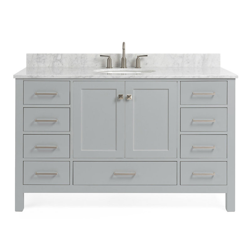 Ensemble de meuble-lavabo simple 55 po Flynt, Gris