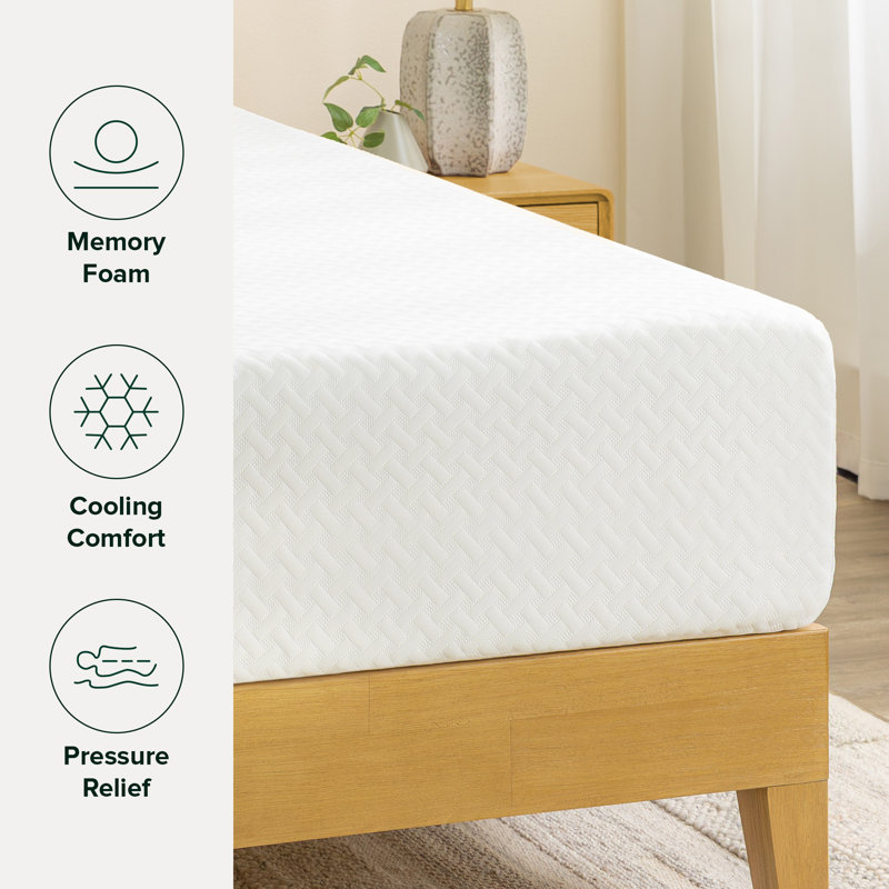 Matelas en mousse viscoélastique imprégnée de gel de 12 po Sleep by Wayfair ™, Très grand lit