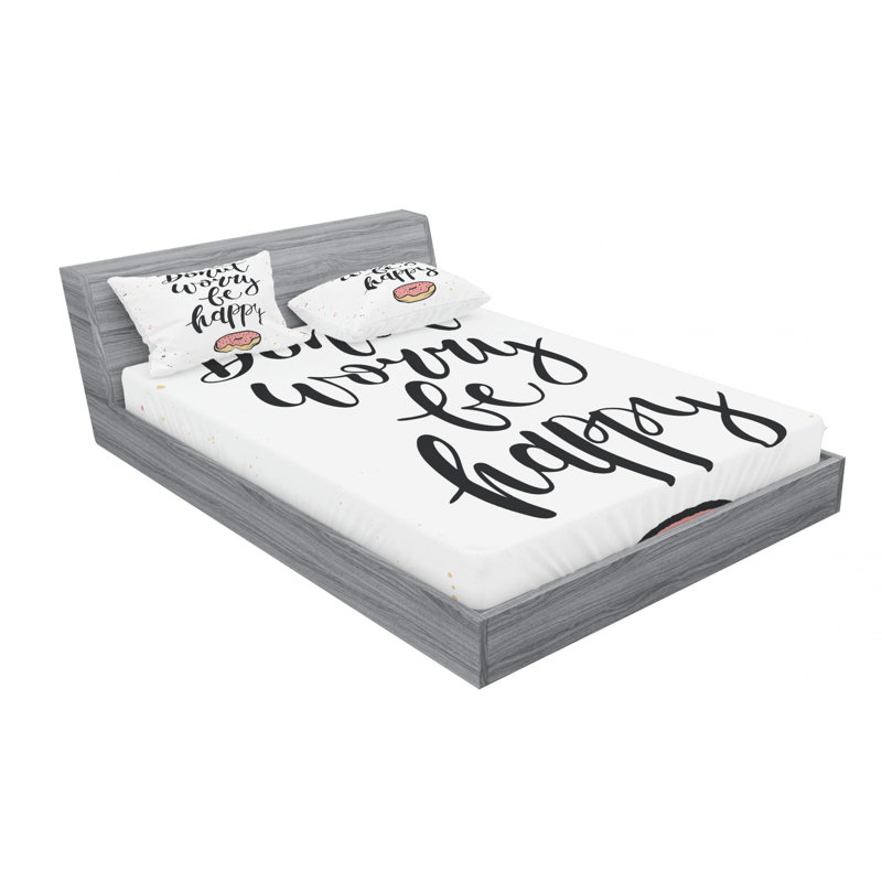 Microfiber Sheet Set, Queen Sheet Set with Fitted Sheet