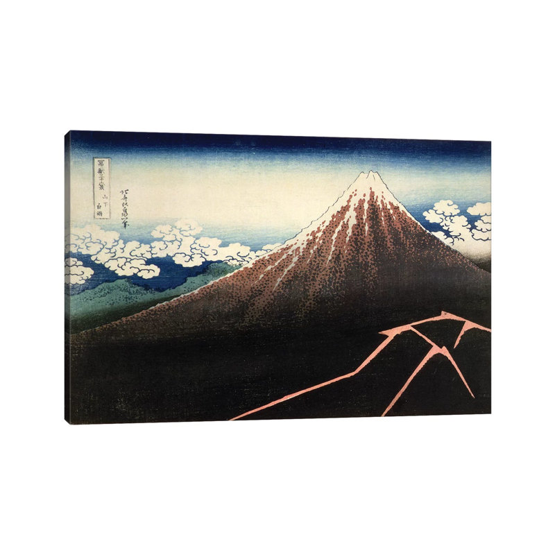 Fuji Above The Lightning (Fitzwilliam Museum, University Of Cambridge by Katsushika Hokusai - Wrapped Canvas Print