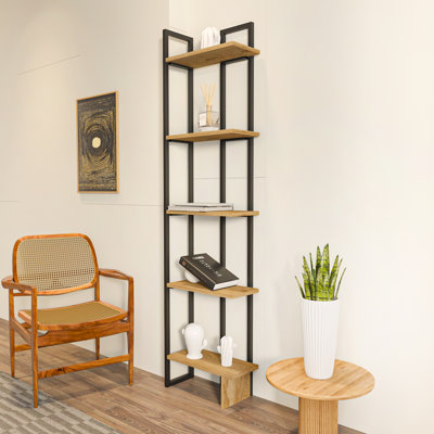 Alica 180cm H x 45.2cm W Corner Bookcase