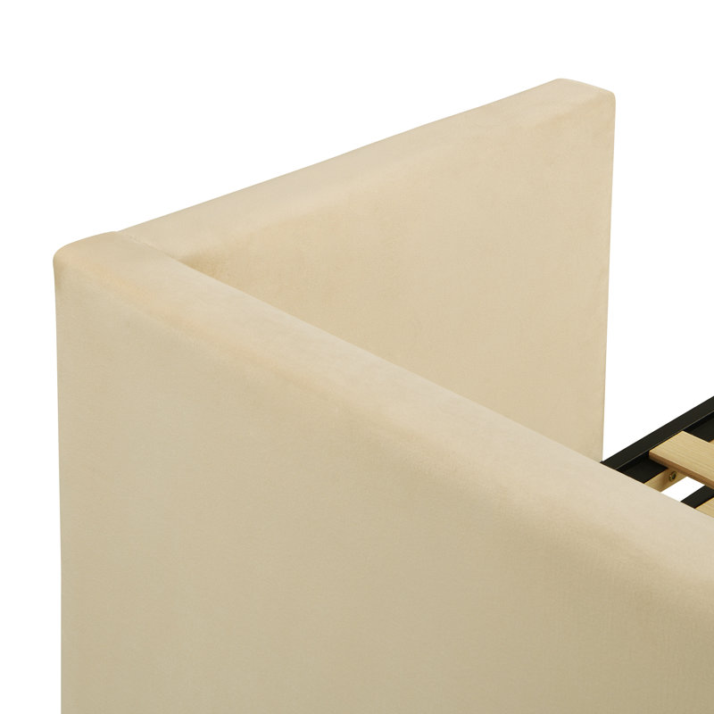 Lit de jour rembourré avec couchette Pop Up, Beige