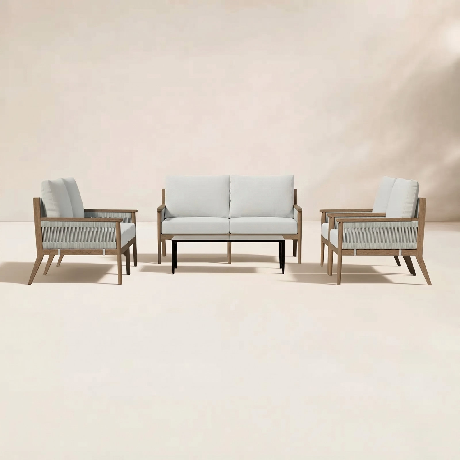 Rydell 6-Person Acacia Patio Seating Group