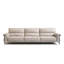 Canapé modulaire kaki en cuir véritable-235175761