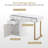 Arbadella Vanity Makeup Desk, Rectangle Accent Manicure Table with Cabinet-1888140674