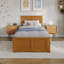 Lit plateforme en bois massif Madison avec pied de lit et tiroirs de rangement assortis -96140357-96140352