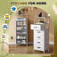 Table de chevet 5 tiroirs avec station de charge, table d'appoint ...