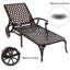 Chaise longue en aluminium coulé brun 1Pcs-130677901