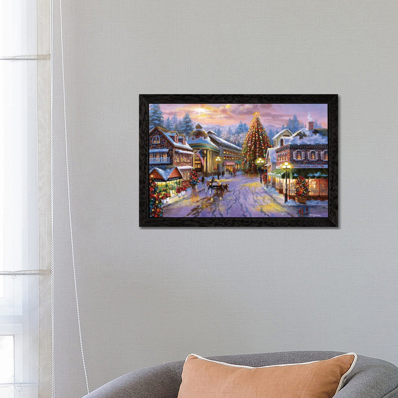 Christmas Eve 1 Piece Wall Art on Canvas, 101.6 cm H x 66.04 cm W, Black Framed