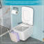 Cuvette de toilette murale avec siège à fermeture douce, blanc