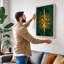 Gilded Star Geometric - Wrapped Canvas-1582205548-1582205559