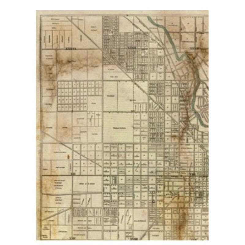 «Chicago City Grid I» par Zoey Riley - impression, H 53 po x l 40 po, Extérieur