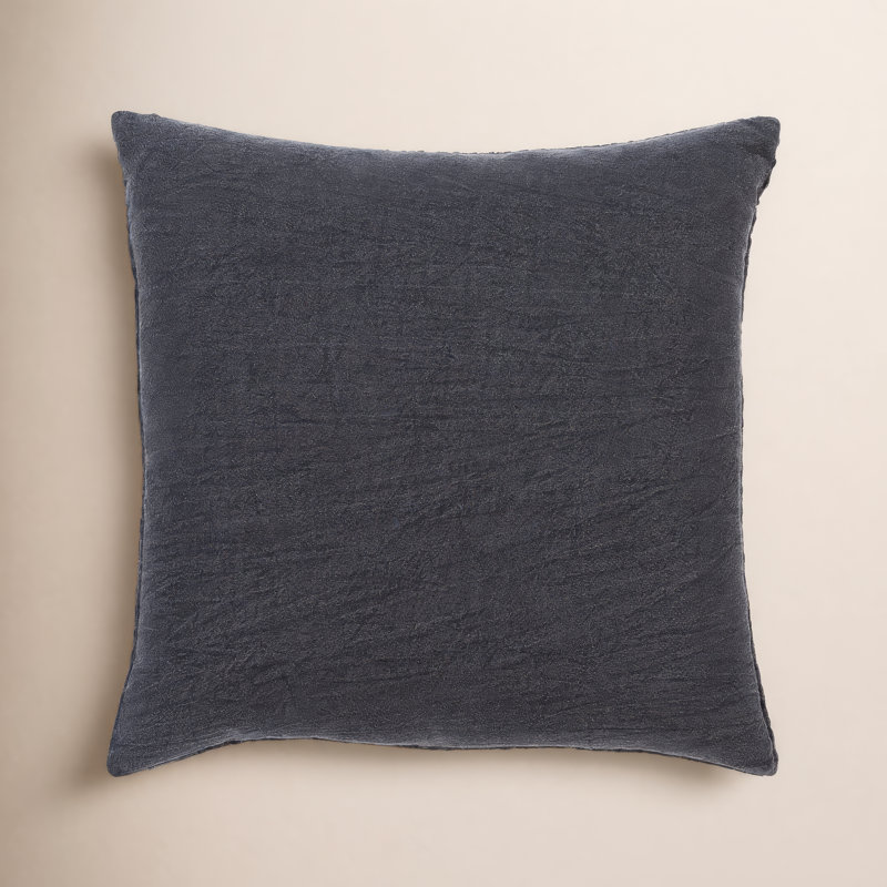 Coussin en coton Kappa, 20 po X 20 po, Noir, Pas de bourre