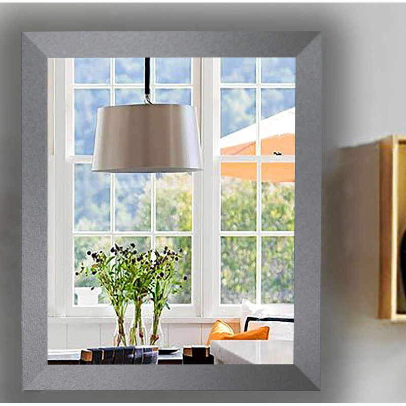 Wyckhoff Wood Flat Wall Mirror, 36" H x 32" W