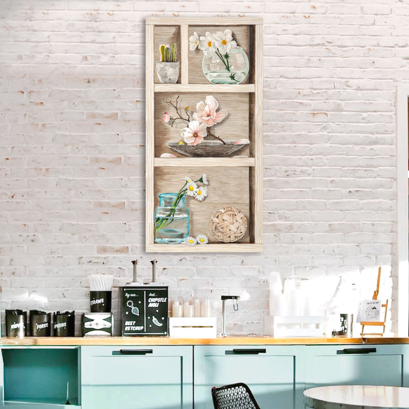 2DO5905 Sbabby-Chic: Fleurs Et Memoires III by Elena Dolci - Wrapped Canvas Print, 70cm H x 35cm W x 4cm D