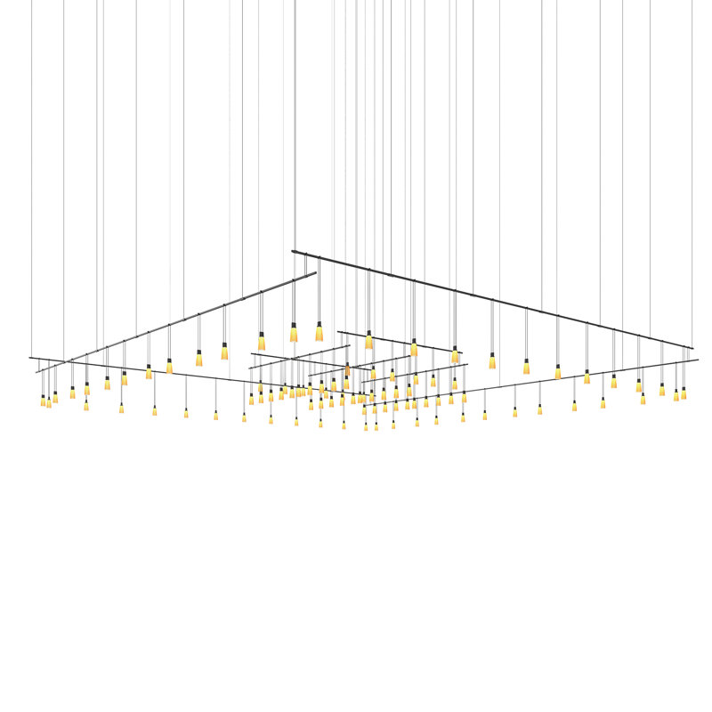 Lustre linéaire moderne à 90 lumières Suspender®