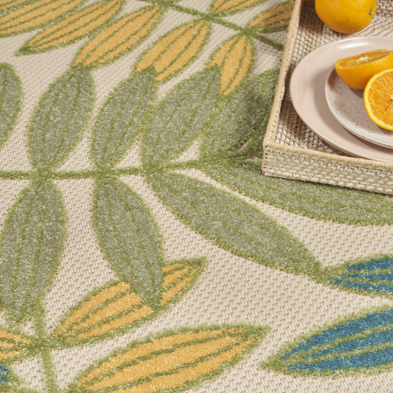 Ameir Floral Indoor/Outdoor Area Rug, Rectangle 12' x 15'