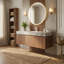Meuble-lavabo mural 48 po avec comptoir en pierre frittée et lavabo en céramique, armoire de rangement avec 1 tiroir et porte à fermeture en douceur-522743884-522743873-513372809