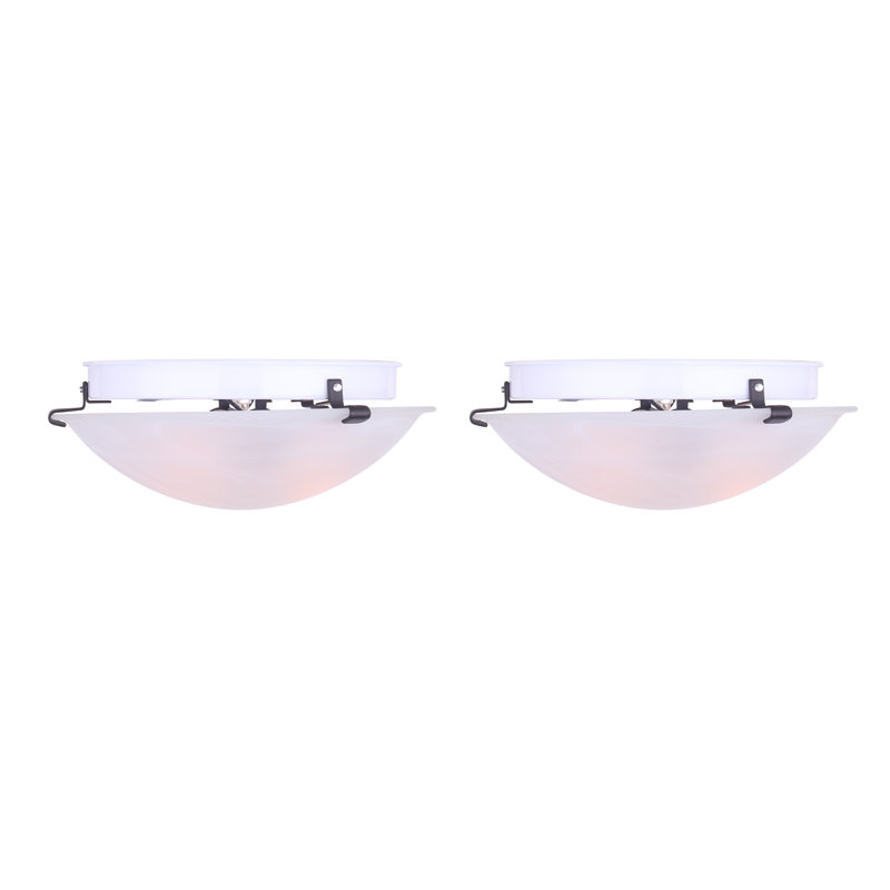 Bertenshaw Glass Flush Mount, Oil Rubbed Bronze