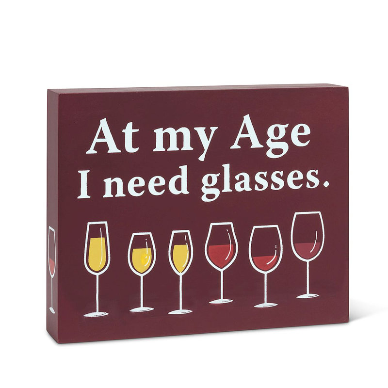 Enseigne « dejontae at my age I need glasses »