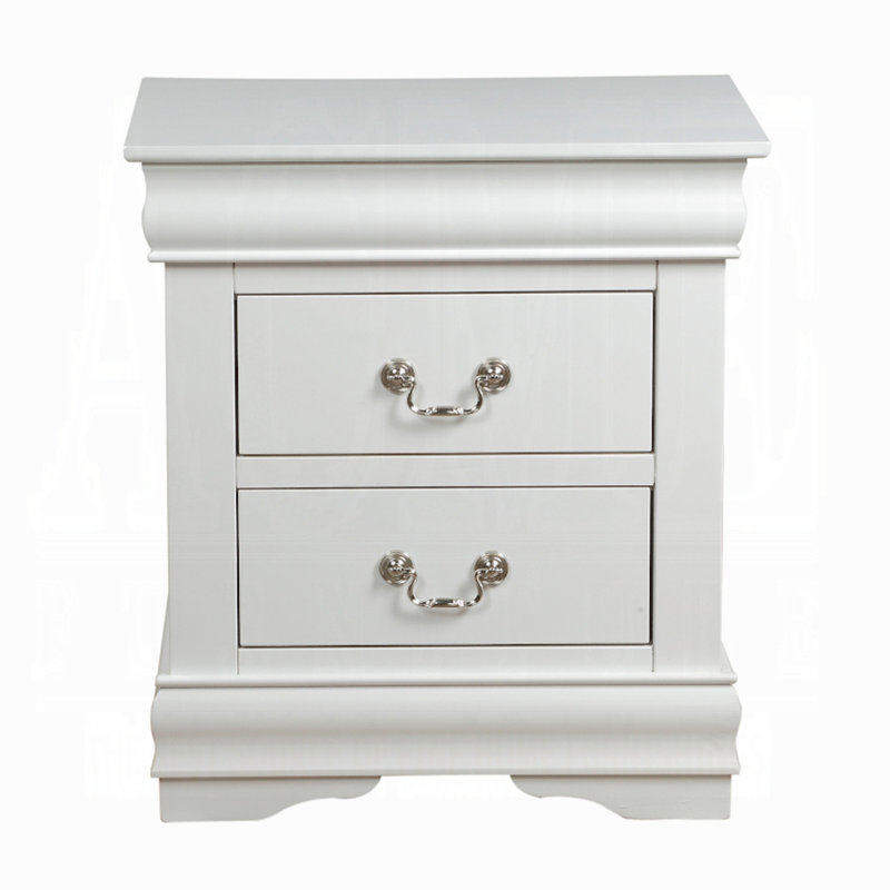 Louis Philippe Nightstand, White