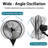 20" Wall Mount Fan 7000 CFM High Velocity Wall Industrial Fan 120° Oscillating Fans 3-Speed for Household, Commercial Use - ETL Listed, Black